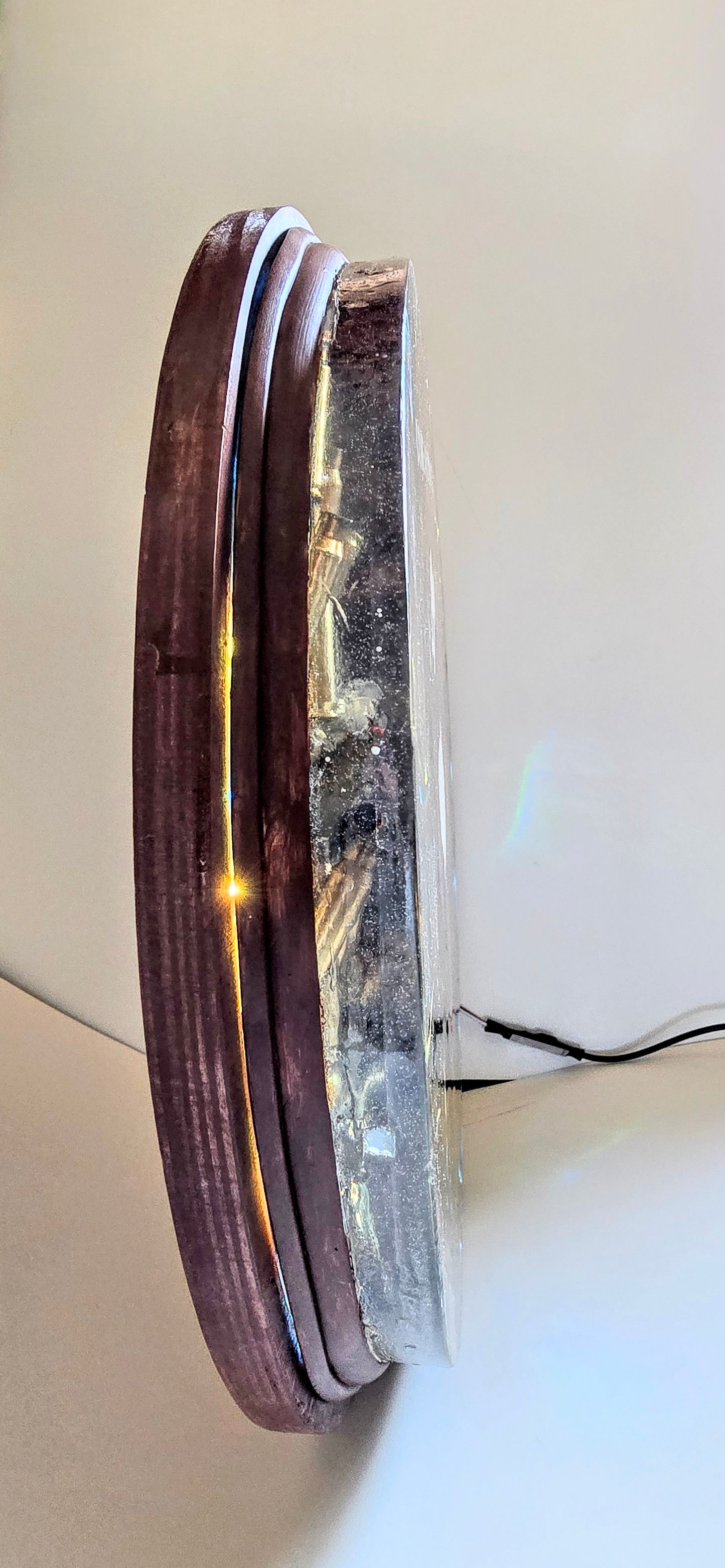 Wood, Shells, And Resin Wall Hanging Decor.  Lights Up And Has Remote.