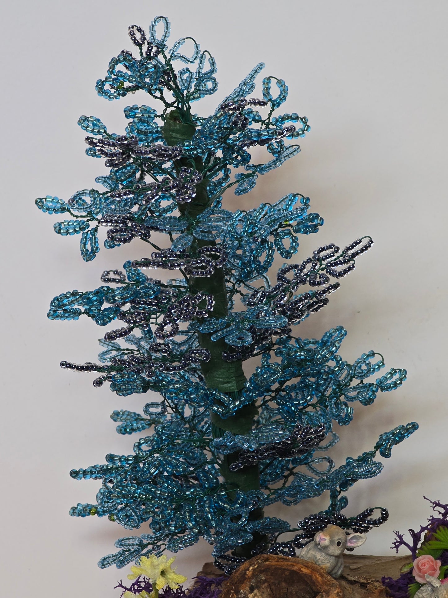 Little Beaded Tree On A Log