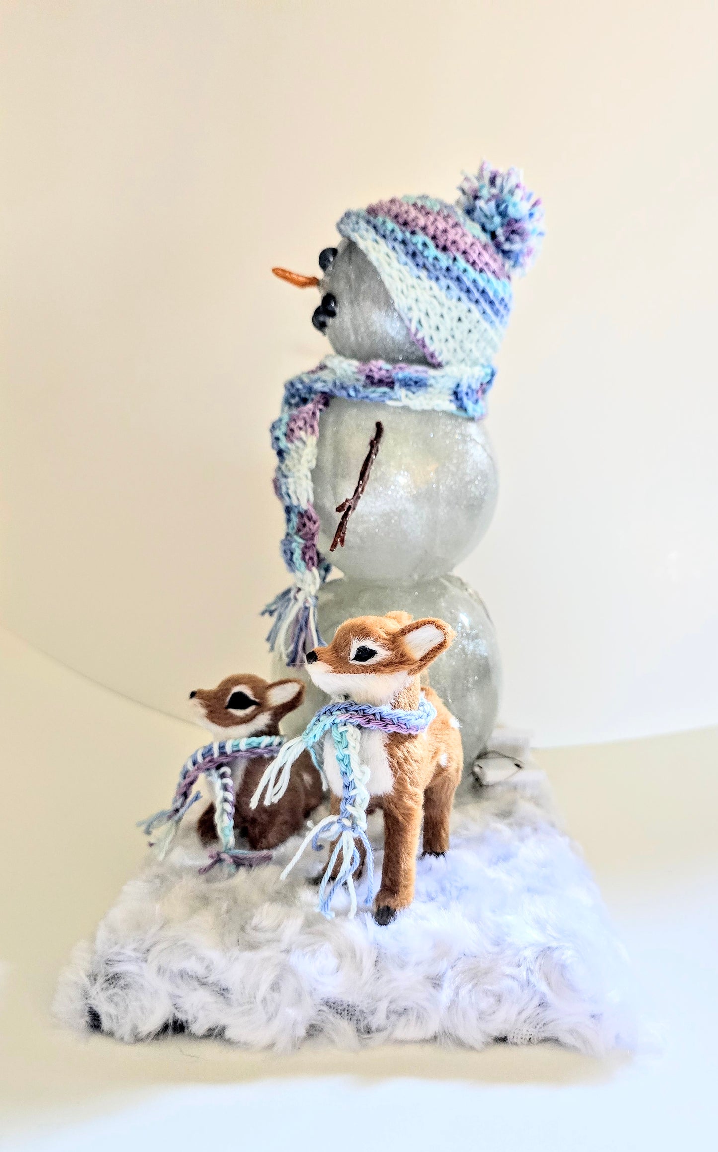 Snow Man With Lights. Perfect For The Christmas  Season 8 By 11 Inches.