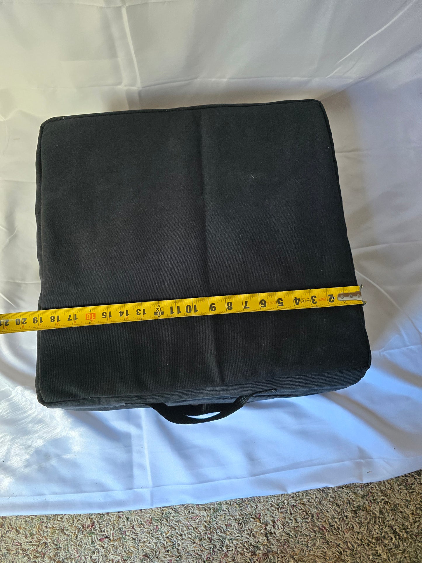 Wood and resin chess set with ceramic pieces. Red and white 18 by 18 inch board.