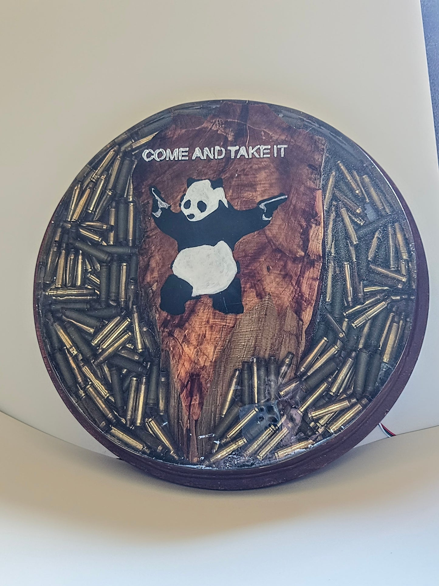 Wood, Shells, And Resin Wall Hanging Decor.  Lights Up And Has Remote.