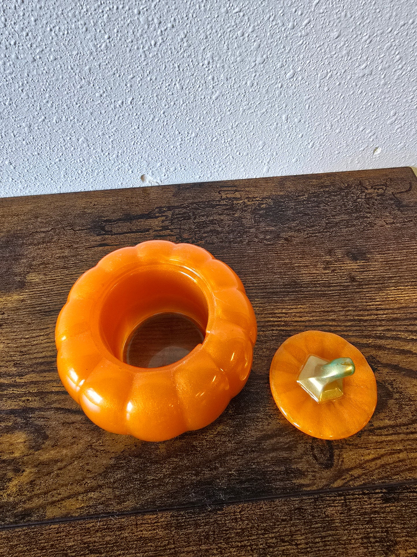 Resin orange Halloween pumpkin