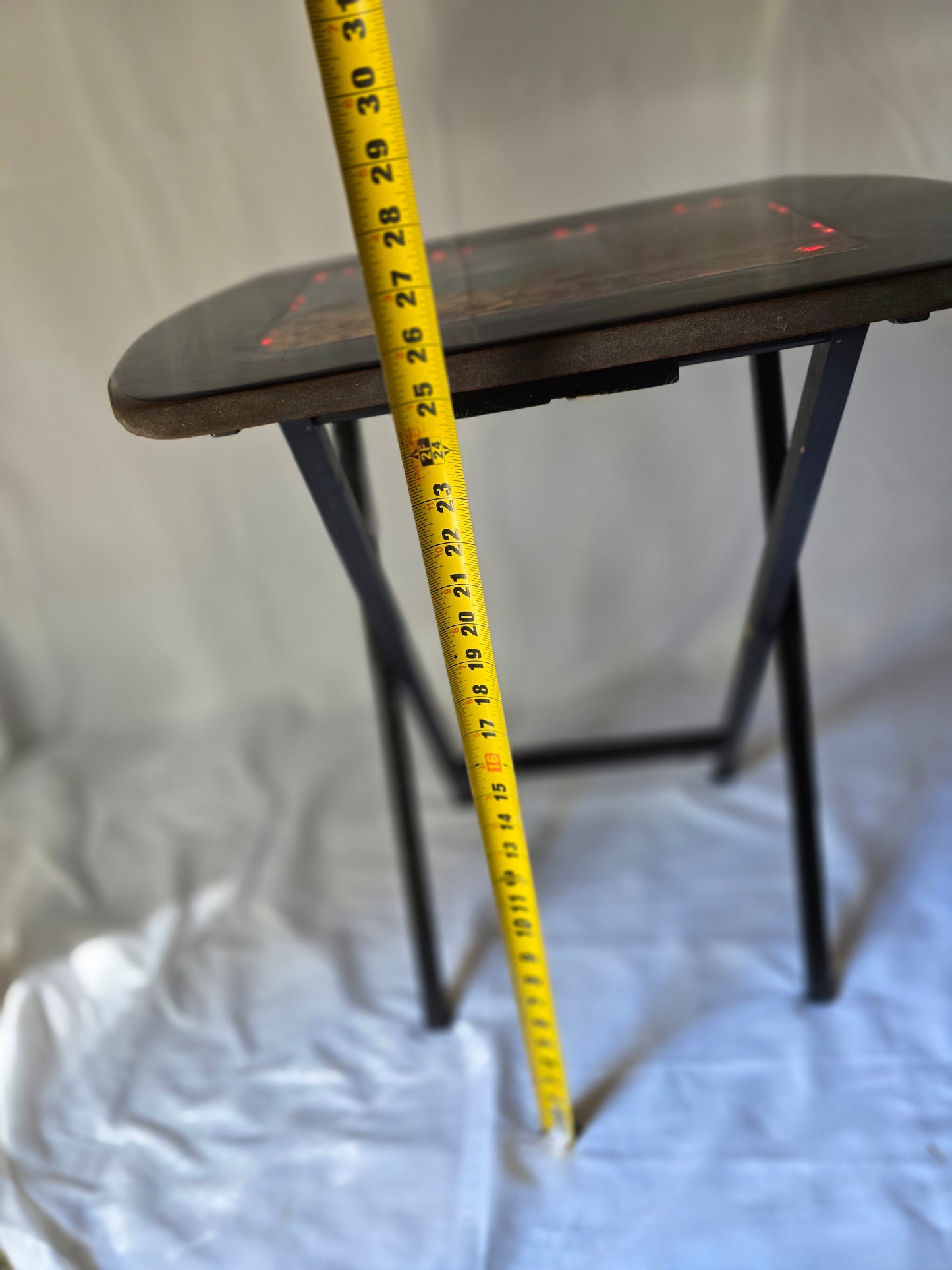 Decorated TV Tray.A Red Lichtenburg Tree In It And A Dragon Protecting its gold.