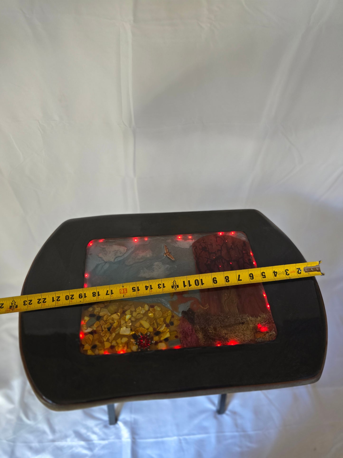 Decorated TV Tray.A Red Lichtenburg Tree In It And A Dragon Protecting its gold.