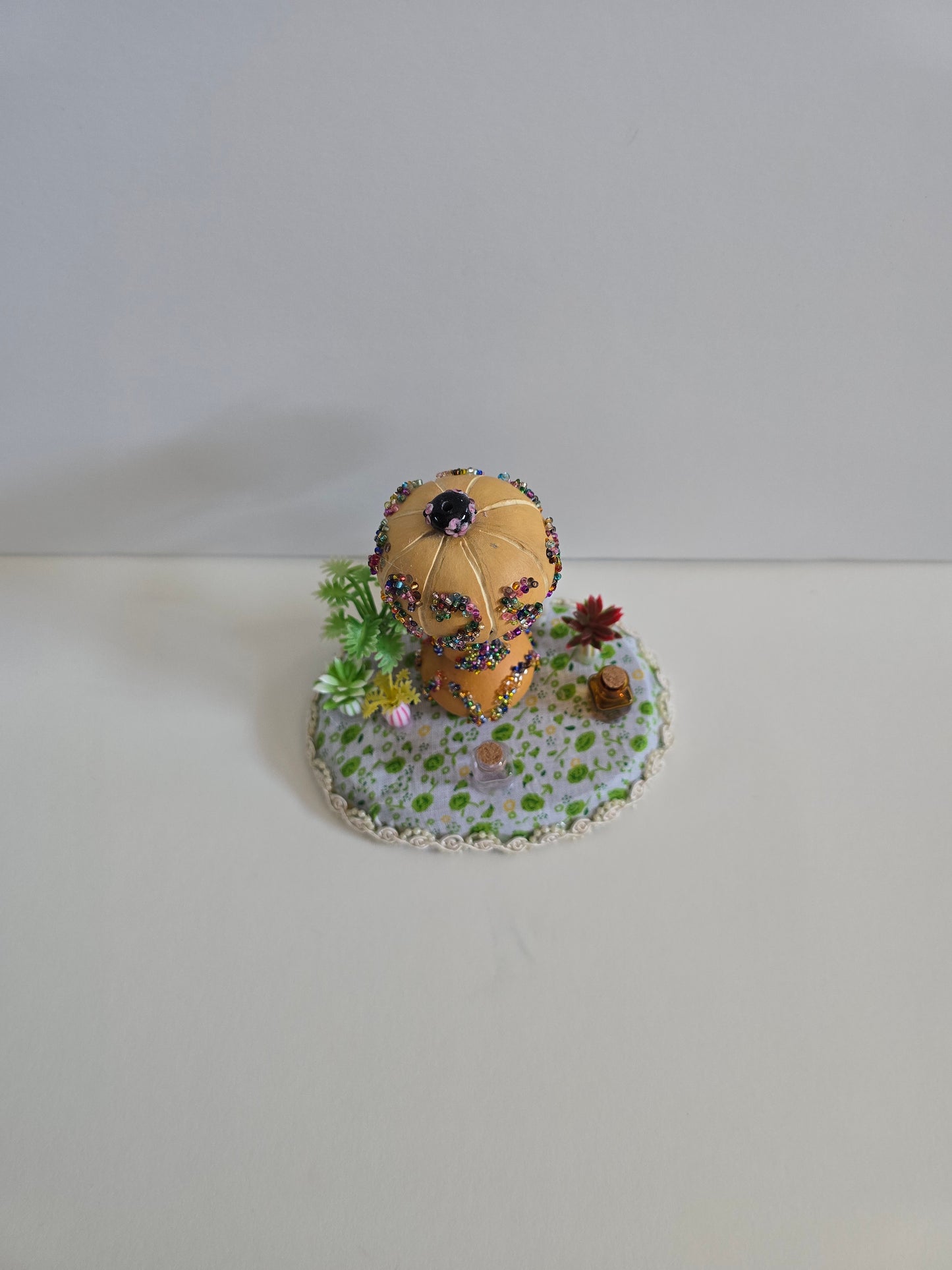 Little Gord Lamp. 5 Inches Wide By 5 Inches Tall. Lights Up And Made With Gords.