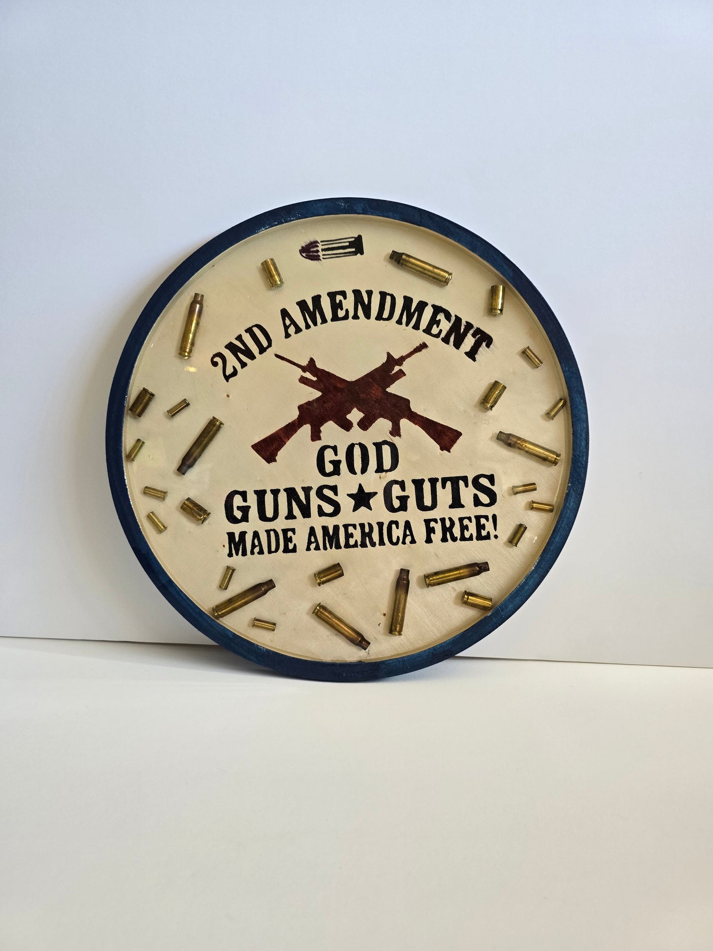 2nd Amendment Wall decoration. Made With Real bullets Shells And Resin.