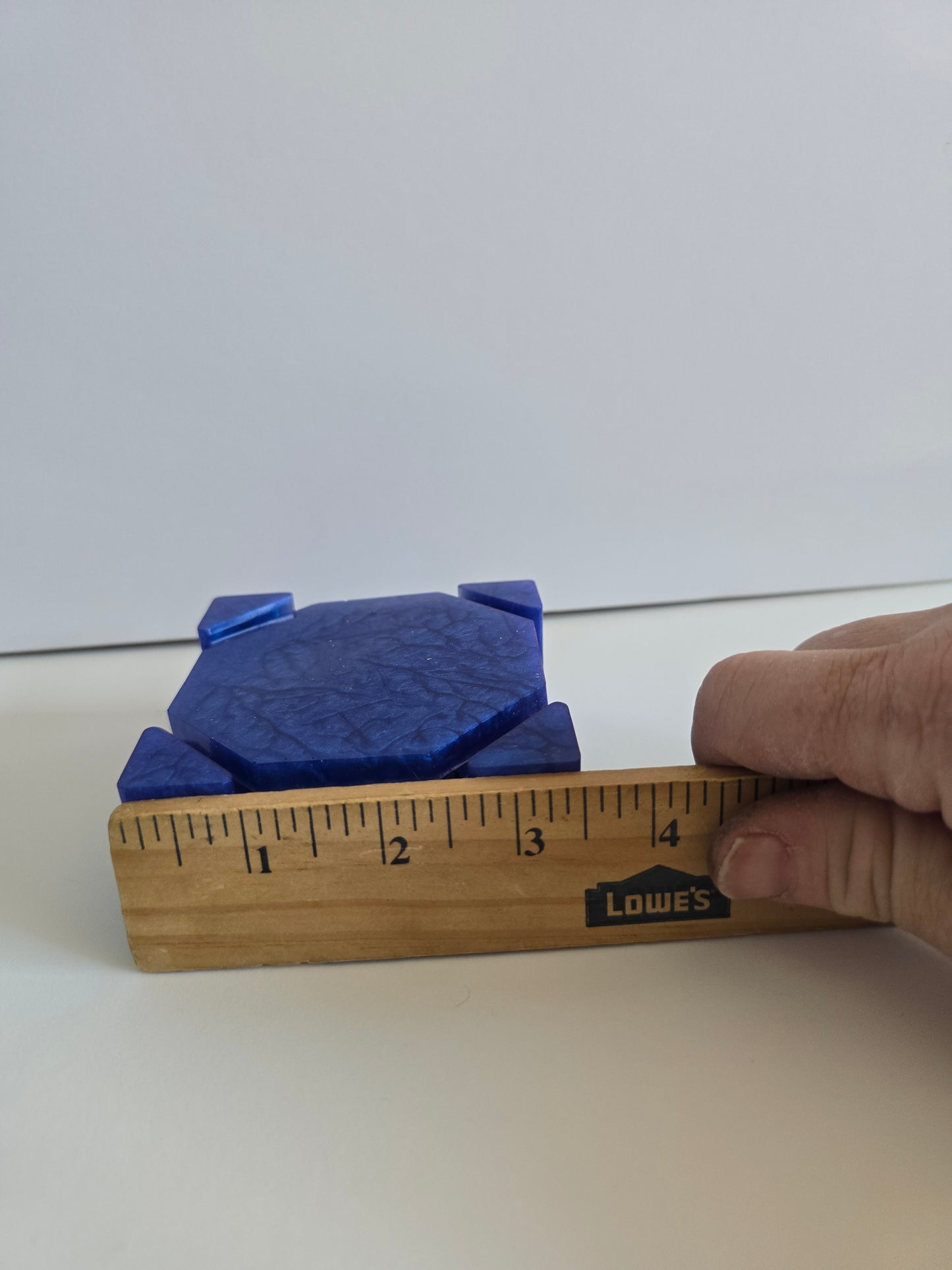 Blue Resin Costers 2 by 3 1/2 Inch