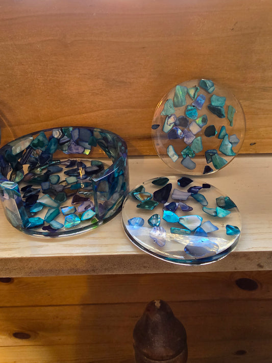 Awesome Resin Costers.   4 By 1 And 1/2 Inches All Together 5 Costers.