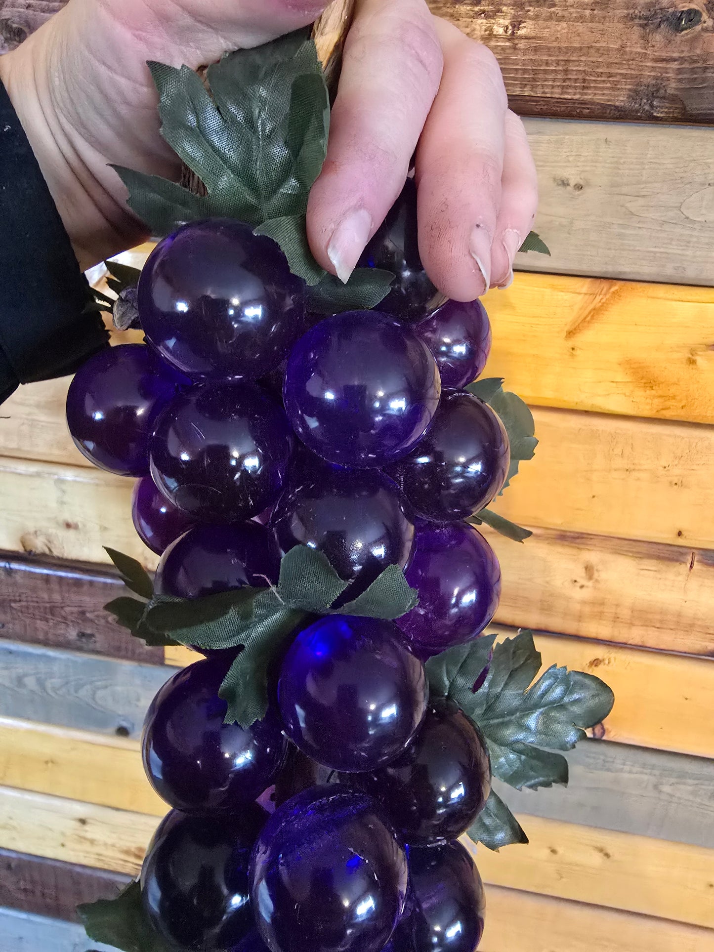 Purple Large Resin Grapes. Decorative Fruit Home Decor