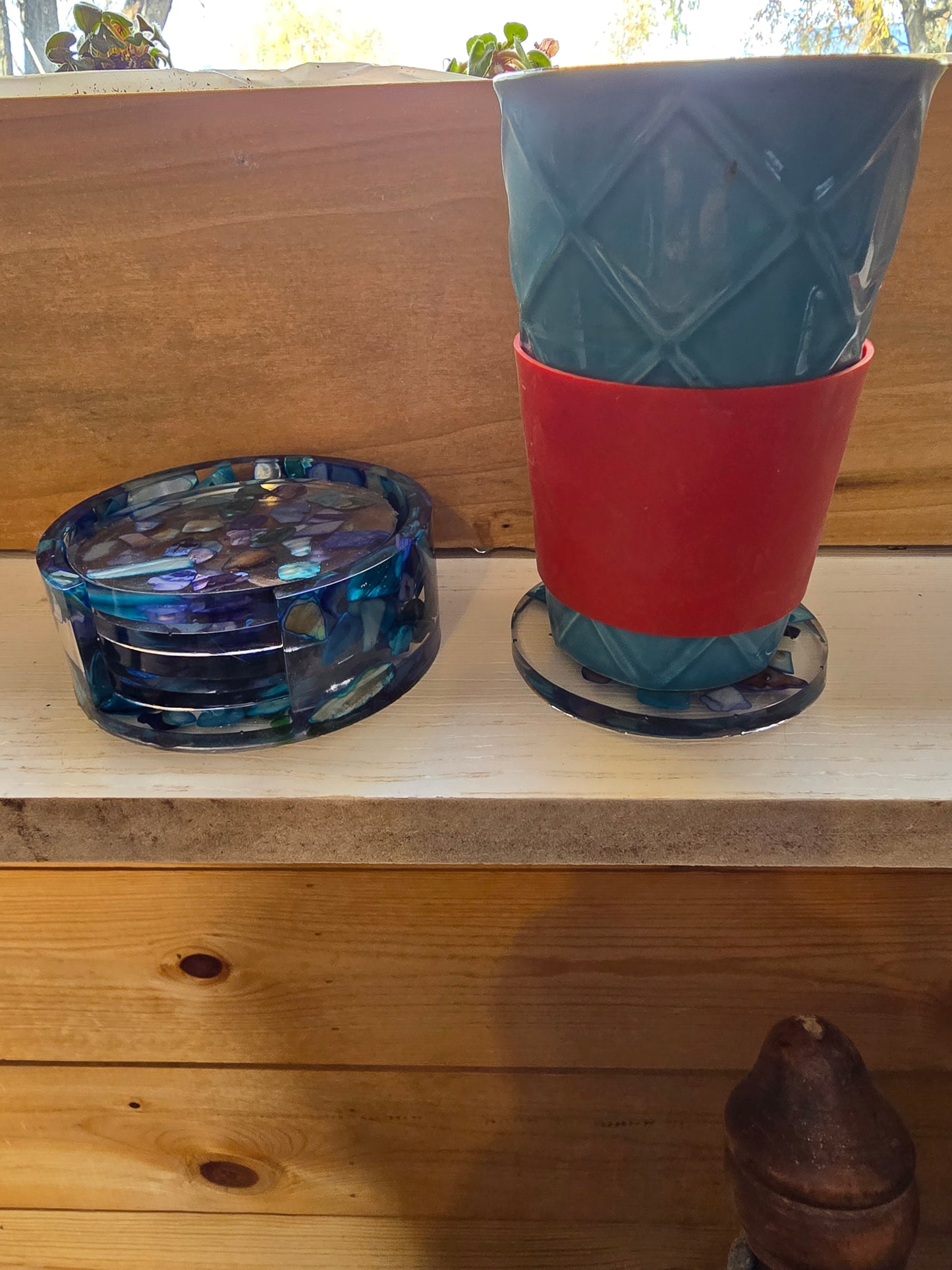 Awesome Resin Costers.   4 By 1 And 1/2 Inches All Together 5 Costers.