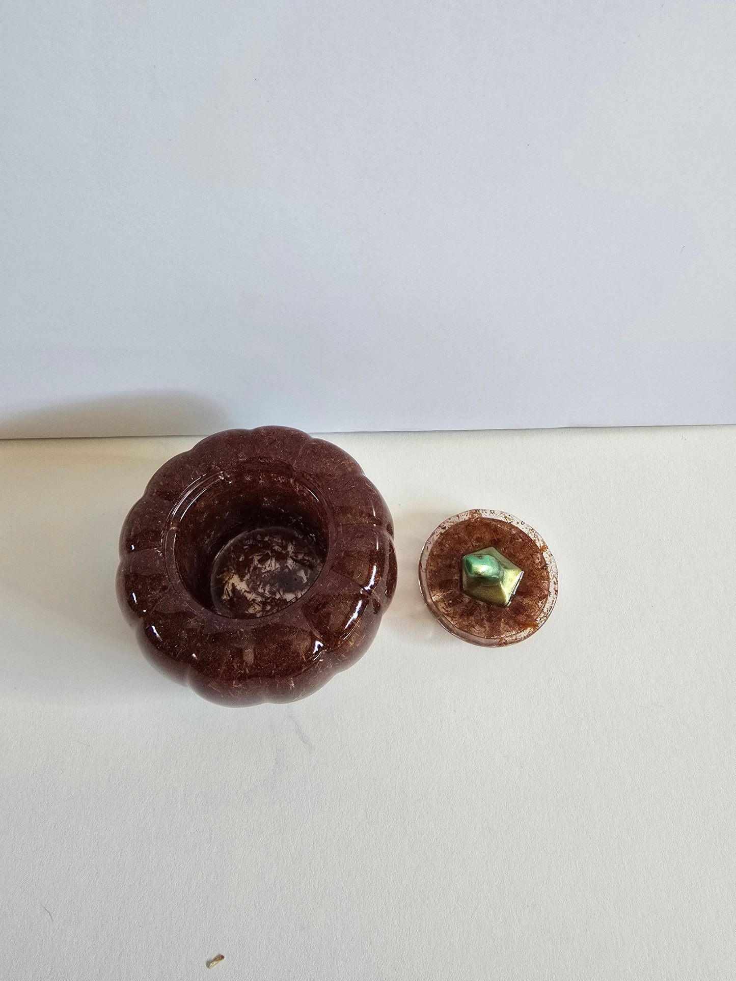 Resin Pumpkin with Hollow Base for All Kinds of Storage Or Hidden Small Items.