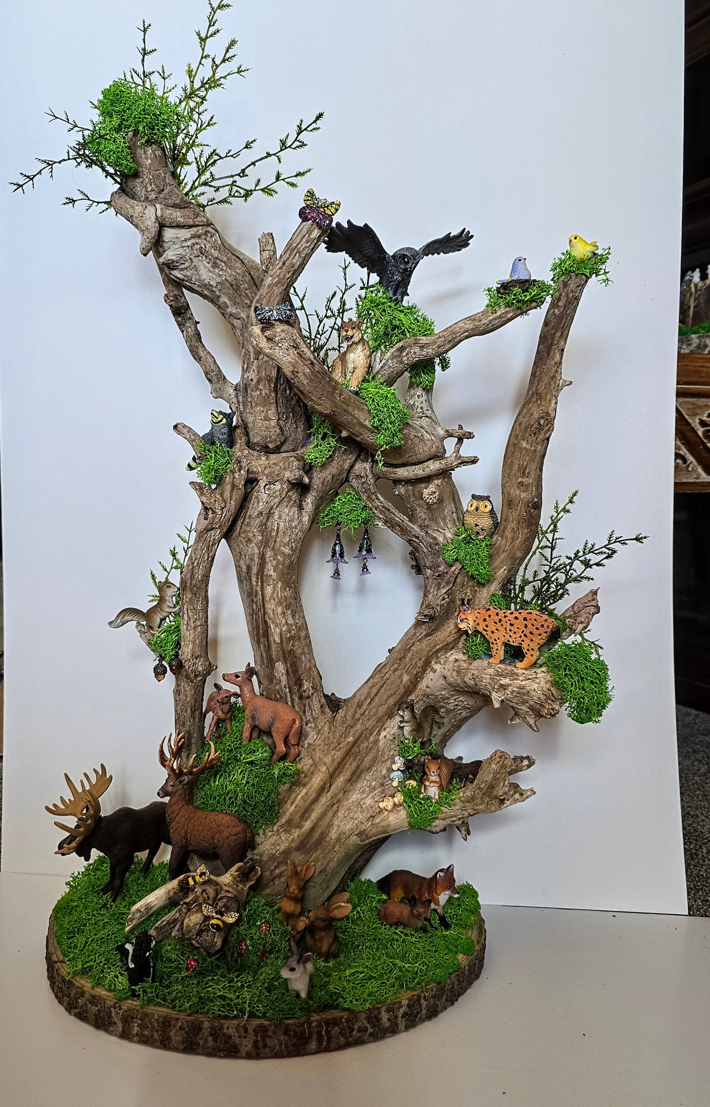 Unique tree and animal scene