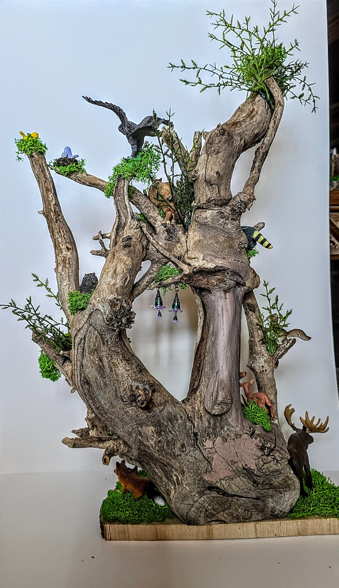 Unique tree and animal scene