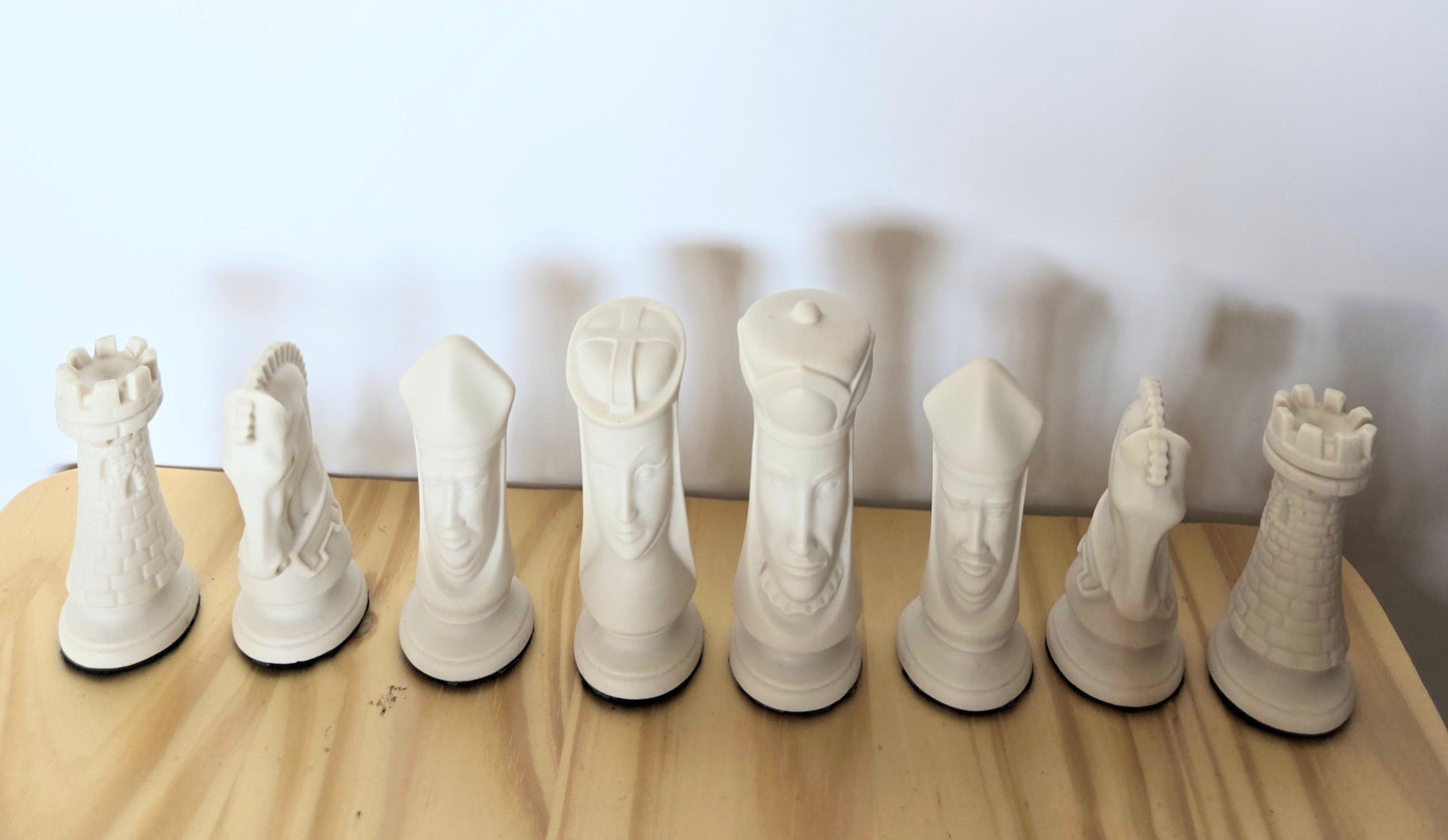 Wood And Resin Space Chess Set. Has Rope Lights Controlled With Remote.