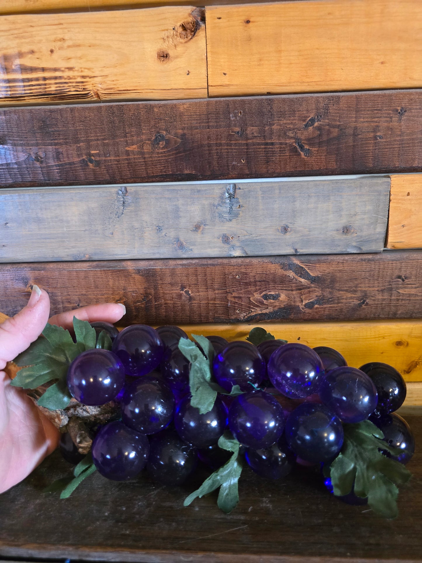 Purple Large Resin Grapes. Decorative Fruit Home Decor