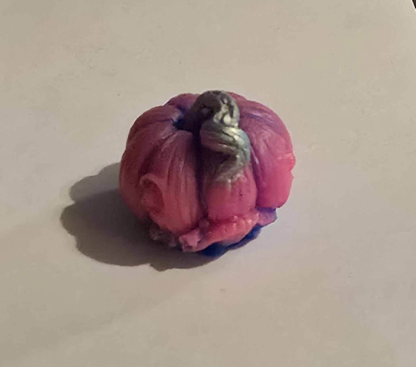 pack of 8 The Cutest Little Handmade Resin Pumpkins. 1 Inch Round In All Colors.