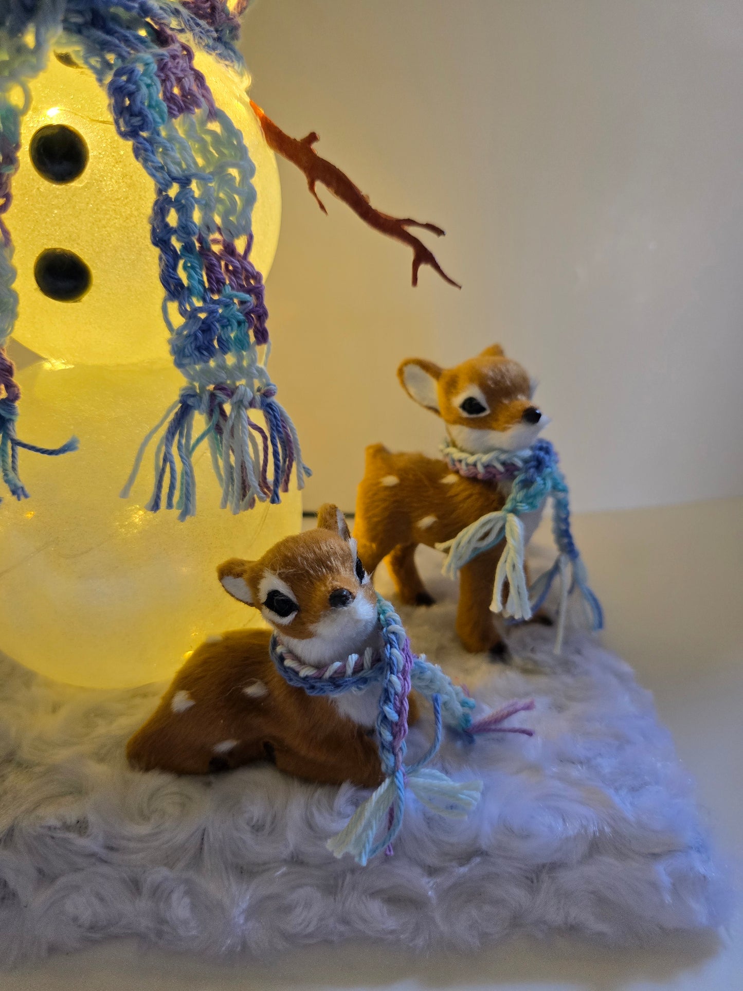 Snow Man With Lights. Perfect For The Christmas  Season 8 By 11 Inches.