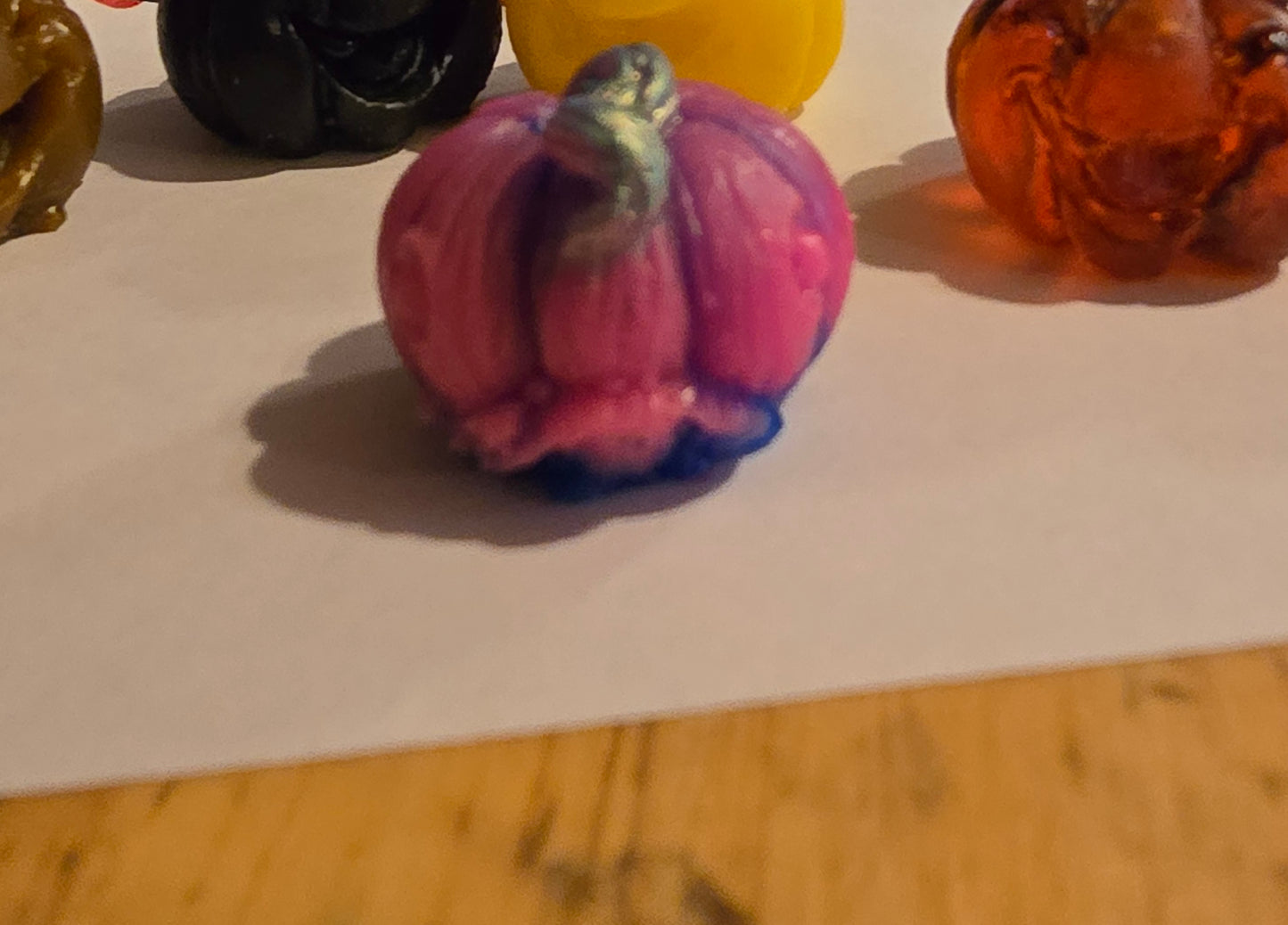 pack of 8 The Cutest Little Handmade Resin Pumpkins. 1 Inch Round In All Colors.