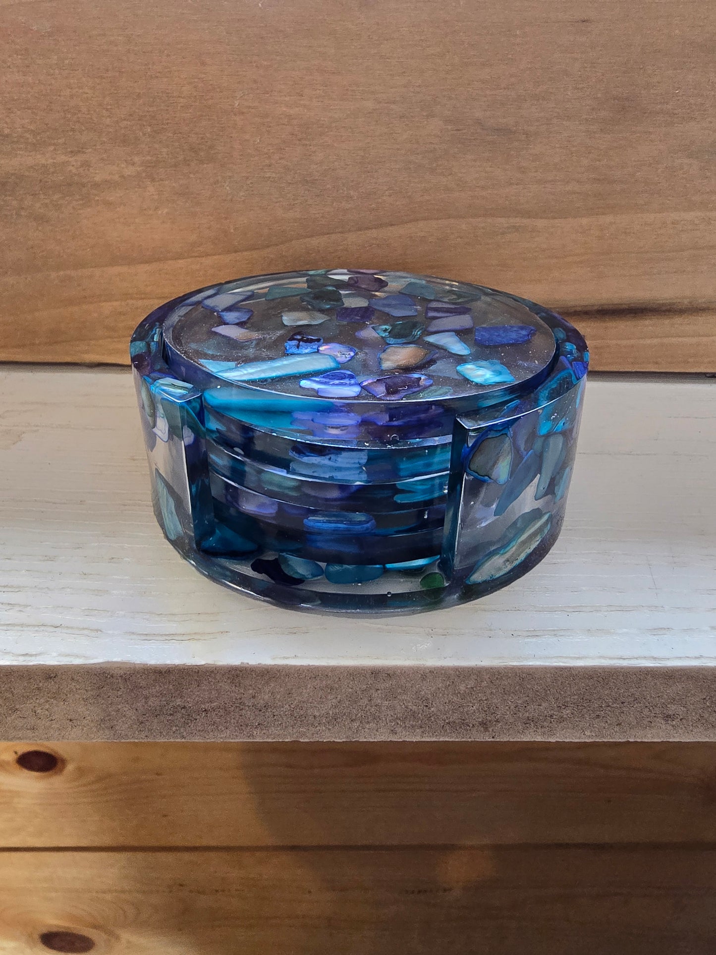 Awesome Resin Costers.   4 By 1 And 1/2 Inches All Together 5 Costers.