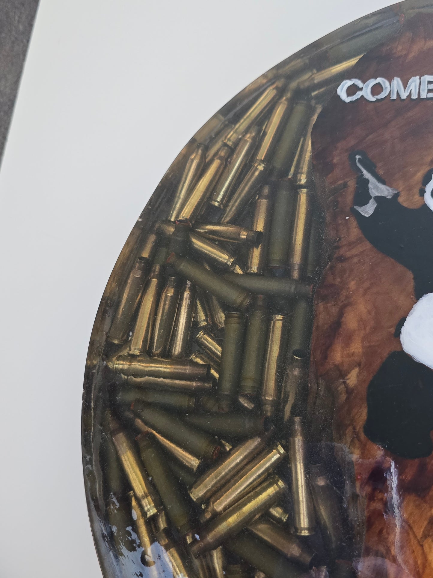 Wood, Shells, And Resin Wall Hanging Decor.  Lights Up And Has Remote.