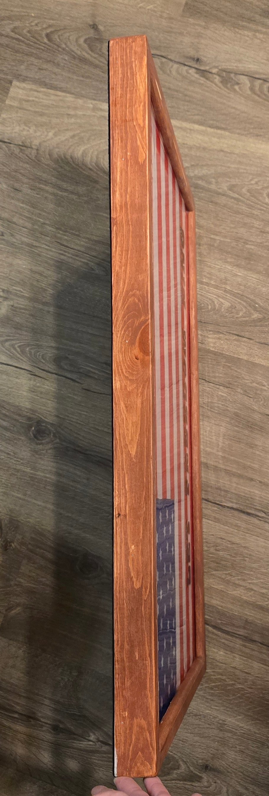 Resin and wood American flag