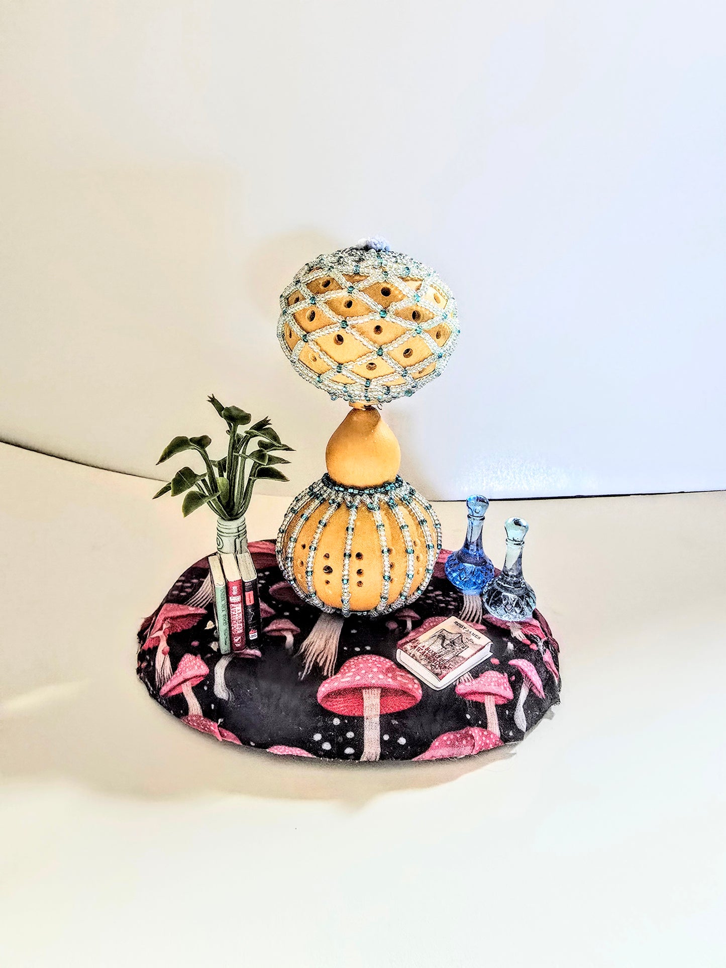 Gords That We Have Turned Into A Little Lamp. 5 By 5 Inches