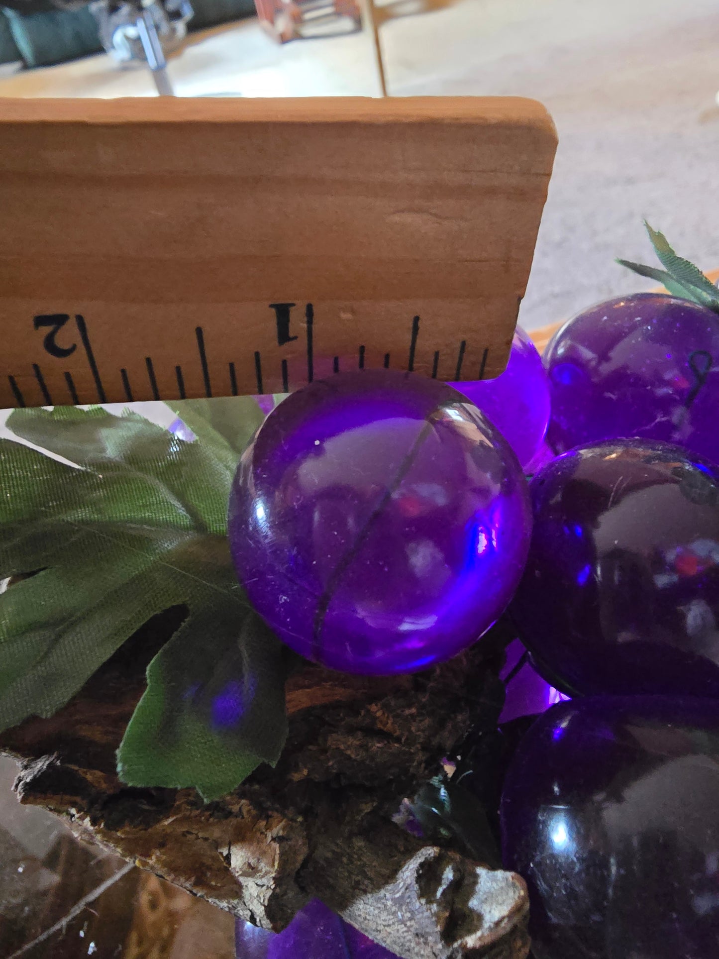 Purple Large Resin Grapes. Decorative Fruit Home Decor