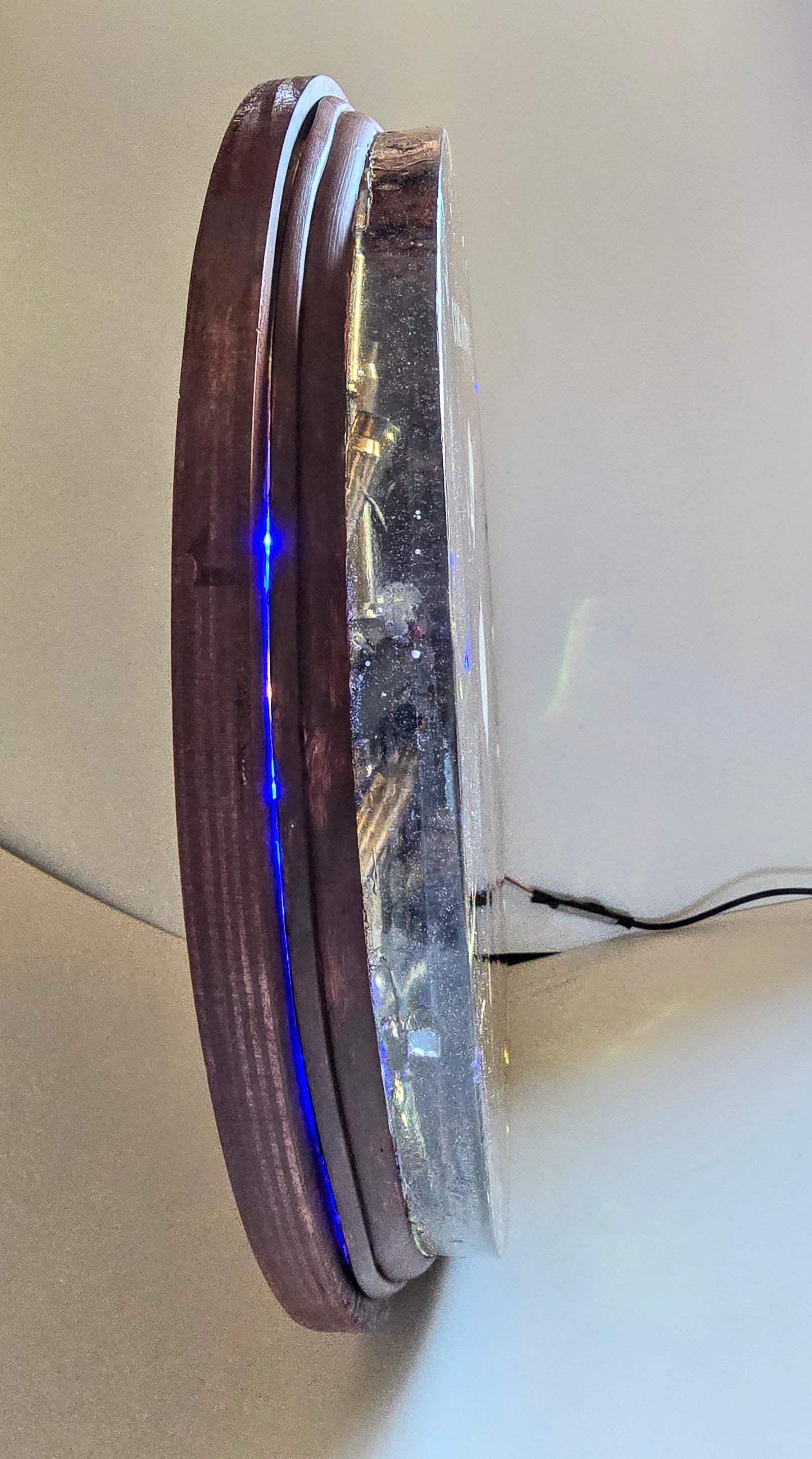 Wood, Shells, And Resin Wall Hanging Decor.  Lights Up And Has Remote.