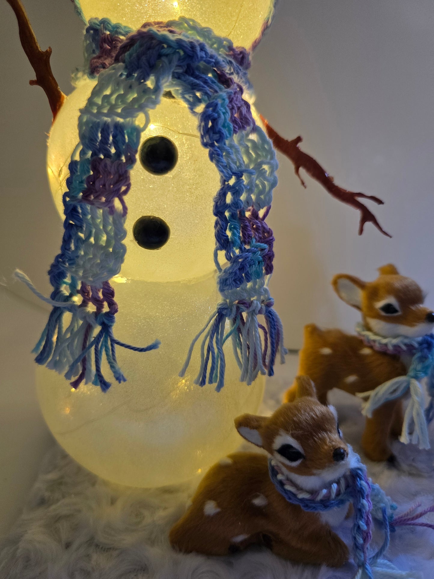 Snow Man With Lights. Perfect For The Christmas  Season 8 By 11 Inches.