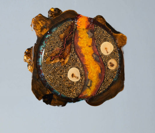 Lava wood resin art